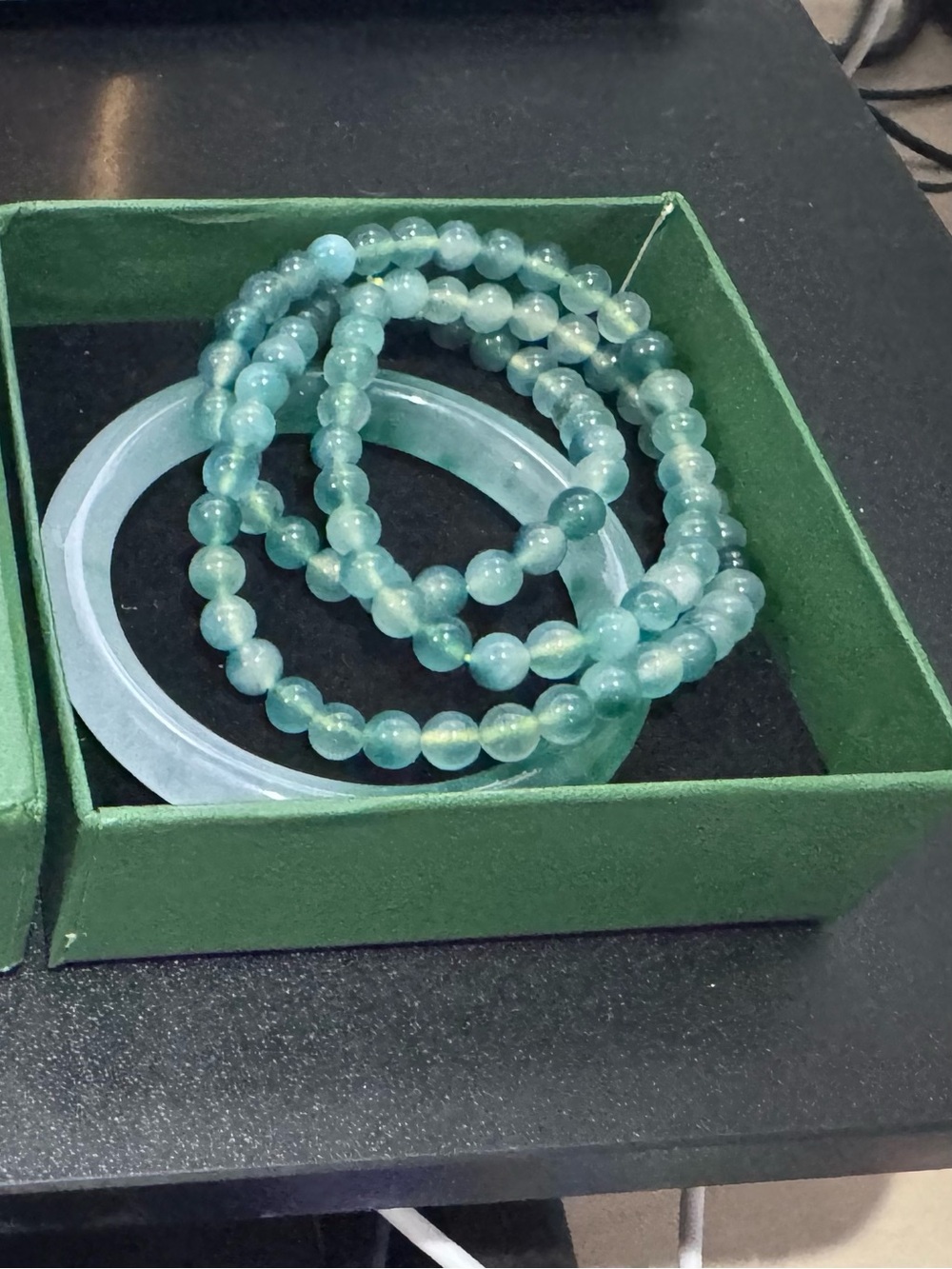 Dulong agate bangle and bracelet Set - Women Jewelry